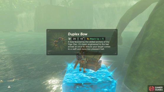 While on the bridge, create ice pillars on the lake surface, then glide down.