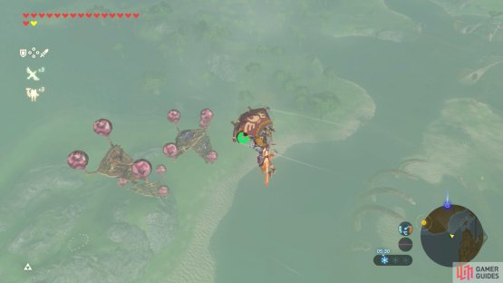 You might not see them at first, but you can glide to these platforms from Lanayru Tower.