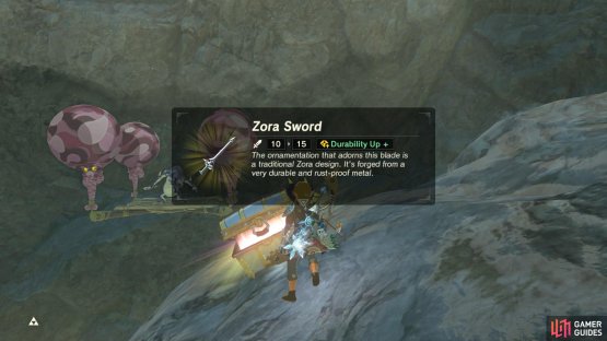 Your reward is a Zora Sword.