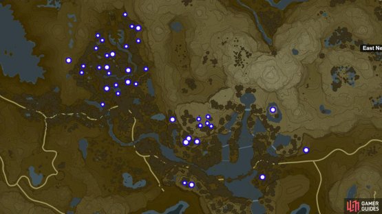Hearty Durian locations around Lake Floria.