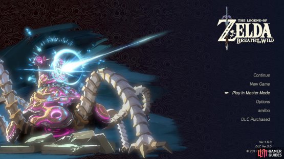 A &ldquo;Play in Master Mode&rdquo; option will appear on the title screen.