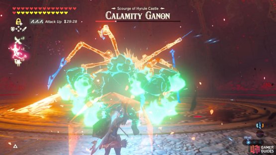 Then purposely get hit by Ganon&rsquo;s telegraphed attacks to trigger Daruk&rsquo;s Protection.