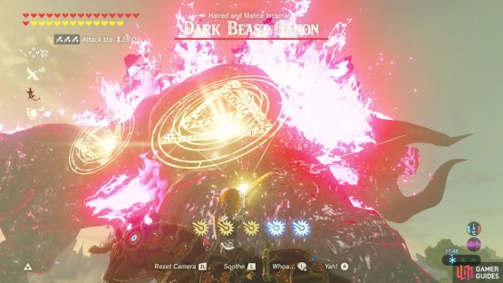 You may find it easier to slow down your horse while aiming at Ganon&rsquo;s weak spots.