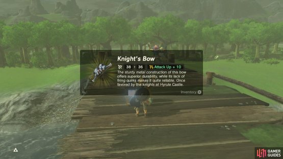 Inside, there&rsquo;s a Knight&rsquo;s Bow.
