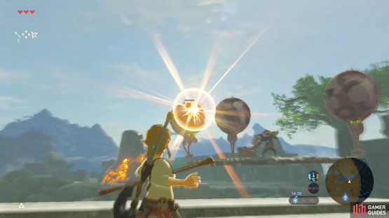 If you can&rsquo;t reach the platforms, you can shoot them down by sniping the Sky Octoroks.