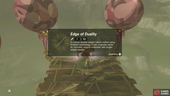 The chest contains a powerful two-handed sword.