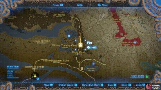 Head to the Minshi Woods by the entrance to the Lost Woods.