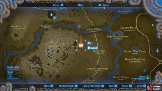Fast-travel to the Mogg Latan Shrine and then glide east.