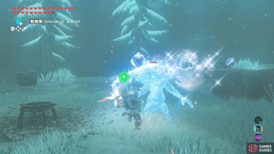 Then freeze the Bokoblin archer with the Frostblade etc.