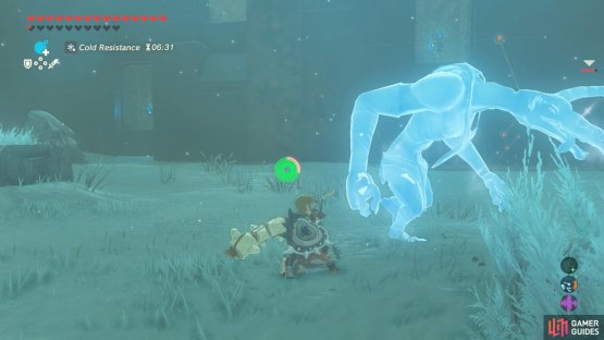 Once it&rsquo;s frozen, smash the Moblin with a powerful weapon.