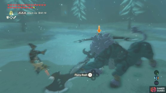 The Lynel&rsquo;s triple swing is a great time to trigger a Flurry Rush.