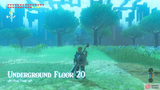 This floor seems peaceful at first, but there&rsquo;s a Guardian Stalker near the top-left.