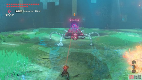 Lock onto the Stalker with ZL and wait until it shoots its laser.