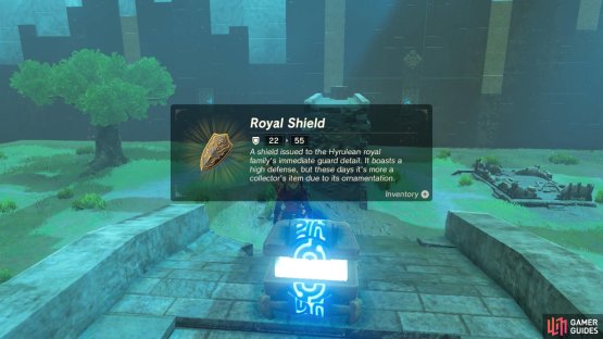 Also, on top of the left attached wall, there&rsquo;s a Royal Shield up for grabs.