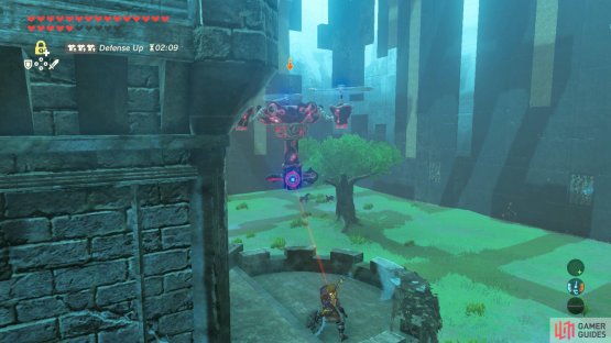 Alternatively, you can parry the Skywatcher&rsquo;s laser from atop the fortress.
