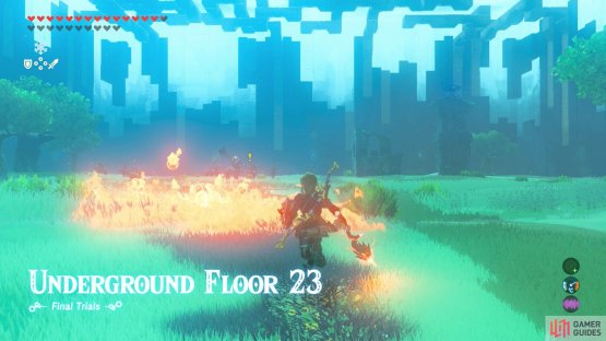 If you&rsquo;re brave, burn the grass ahead with the Meteor Rod.
