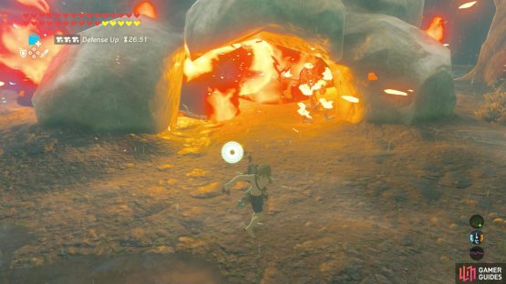 Then leg it outside the camp, before detonating the bomb.