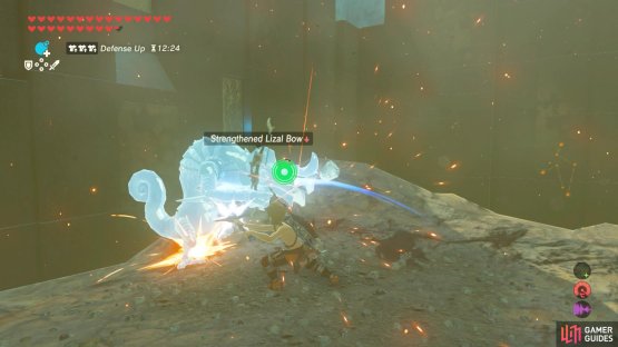Land next to the Lizalfos and finish it with the Great Frostblade.