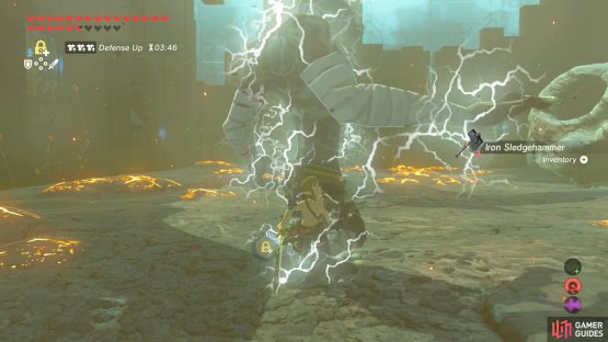 When fighting the Moblin, disarm it with the Thunderblade first.