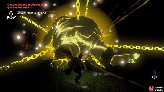 Stasis the Hinox to keep it busy and so you can see what you&rsquo;re hitting.