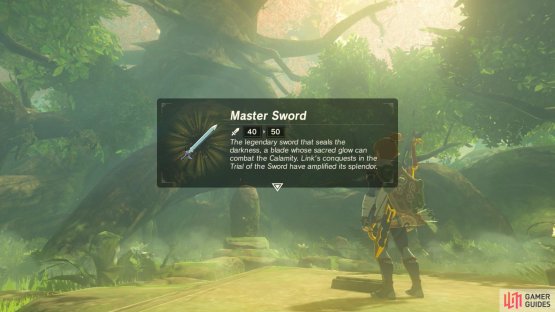 Outside, your Master Sword will become more powerful again.