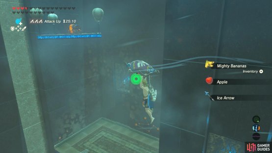 In the corner left from the entrance, there&rsquo;s a chest on a balloon platform.