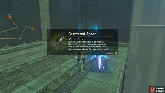 Inside is a Feathered Spear, which isn&rsquo;t that important. So don&rsquo;t fret if the chest falls into the abyss&hellip;