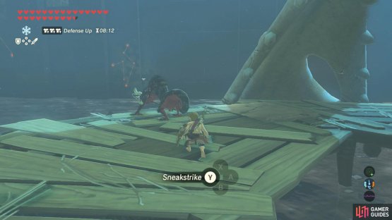 Use a Sneakstrike on the Black Lizalfos from behind.