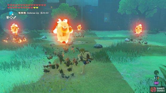 After killing the initial Chuchu, four Fire Chuchu will spawn.