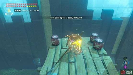 Once the Bokoblin&rsquo;s been stasis&rsquo;d, poke them with a spear a few times.