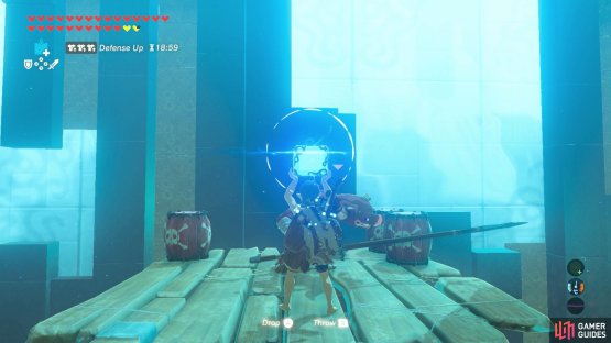 If you&rsquo;re confident, you can place a square bomb by the Bokoblin&rsquo;s feet.