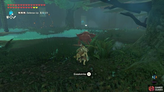 Occasionally, the Bokoblin is in the perfect position for a Sneakstrike.
