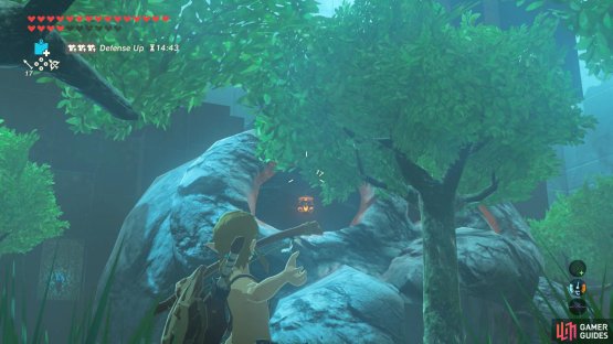 You can easily shoot the hanging lantern from outside.