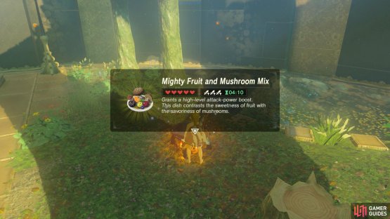 Cook 2 (or more) Razorshrooms and as many Mighty Bananas as you&rsquo;ve got, plus filler.