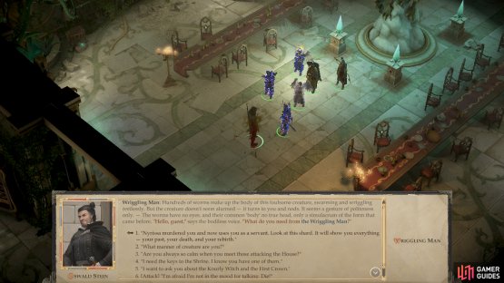 then share the knowledge you&rsquo;ve gained to avoid a fight with the Wriggling Man.