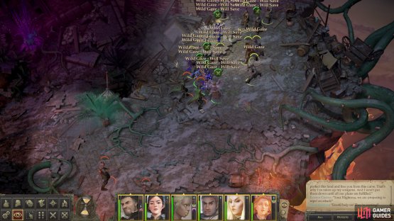 Fight your way south through some Wild Hunt foes