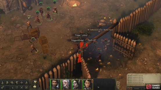 Traps and tar will further add to the attacking bandit&rsquo;s woes.
