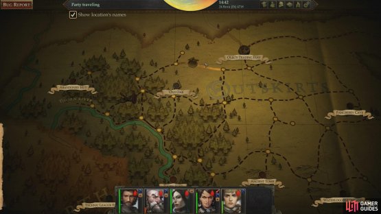 If you&rsquo;re encumbered, your movement on the world map will be slowed