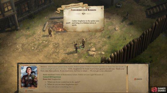 so save yourself some trouble and head straight back to Bokken to complete the quest.