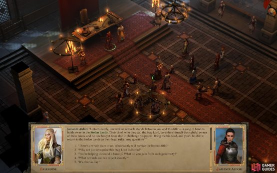You&rsquo;ll be given a quest by Lady Jamandi Aldori