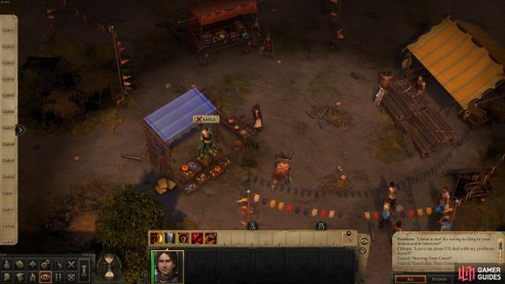 You&rsquo;ll find Hassuf with the other merchants in the main square of your capital.