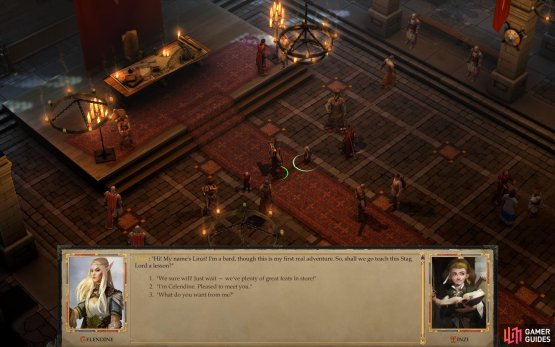 after which a Bard named Linzi will pester you, hoping to follow you and record your heroic deeds.