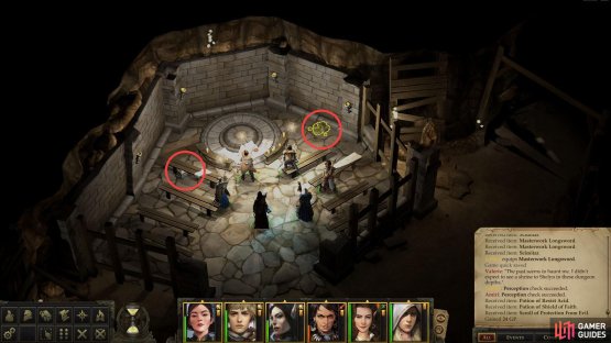 then loot the shrine they protected.
