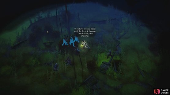 Kalannah can be chased off by harming her, leaving only two non-mage members of the Technic League
