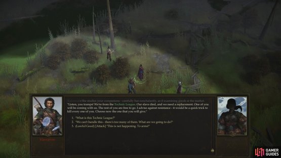While traveling in the Narlmarches you&rsquo;ll encounter some slavers - the Technic League
