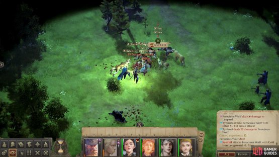 Kill some wolves in the southwestern corner of the map