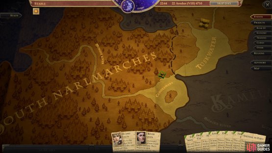 and found a village in your new territory.