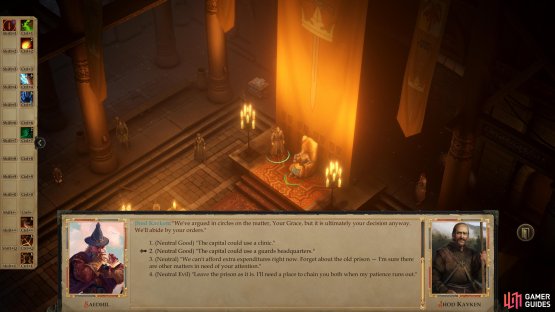 When you return to your throne room after the Season of Bloom, you&rsquo;ll be asked how to renovate the old jail.