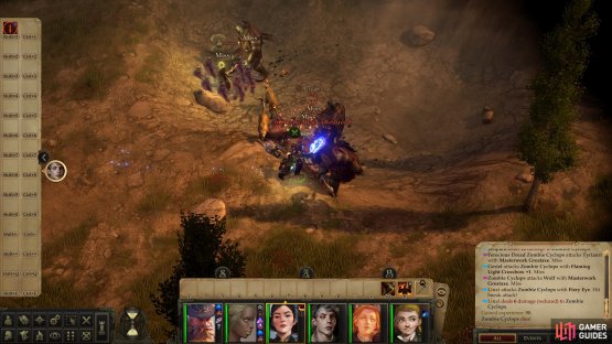 Cut down some Cyclops in a pit.