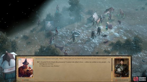 After the fight you can execute the people Kesten rescued out of an abundance of caution.